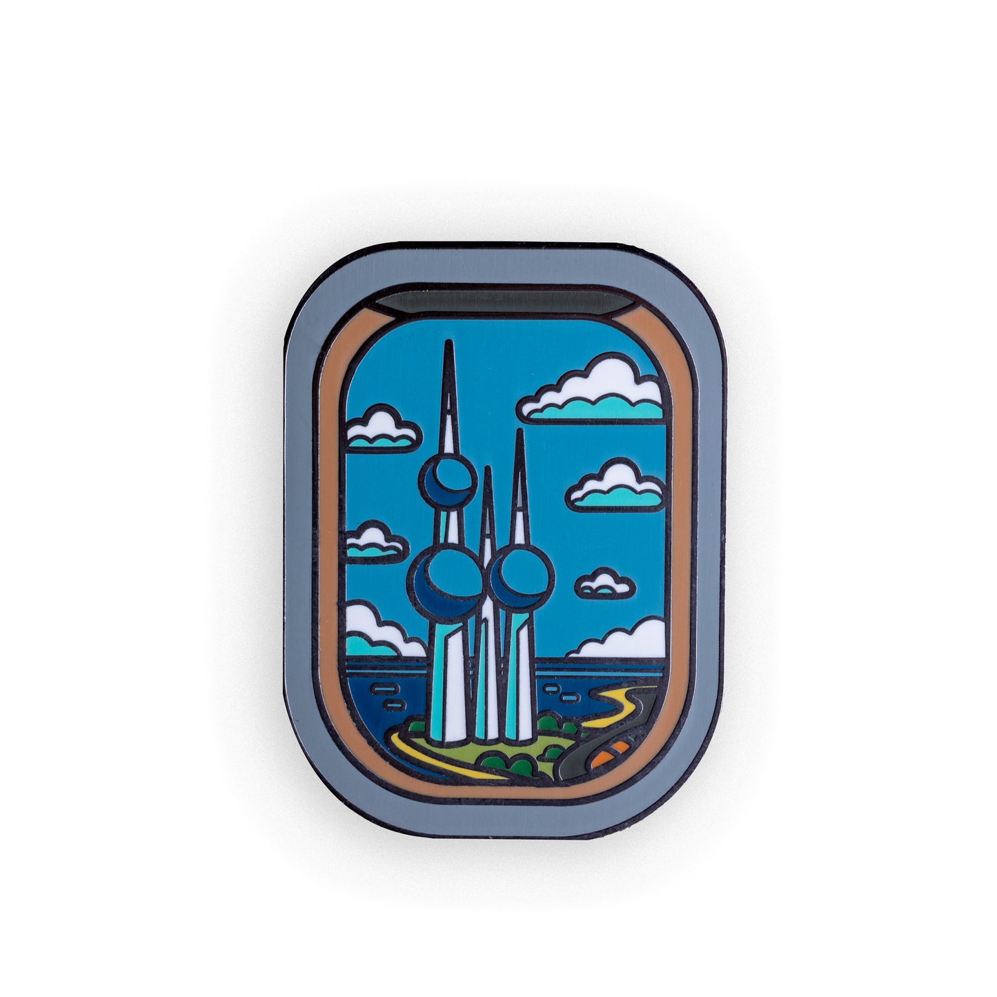 Kuwait Frame - Metal Sticker